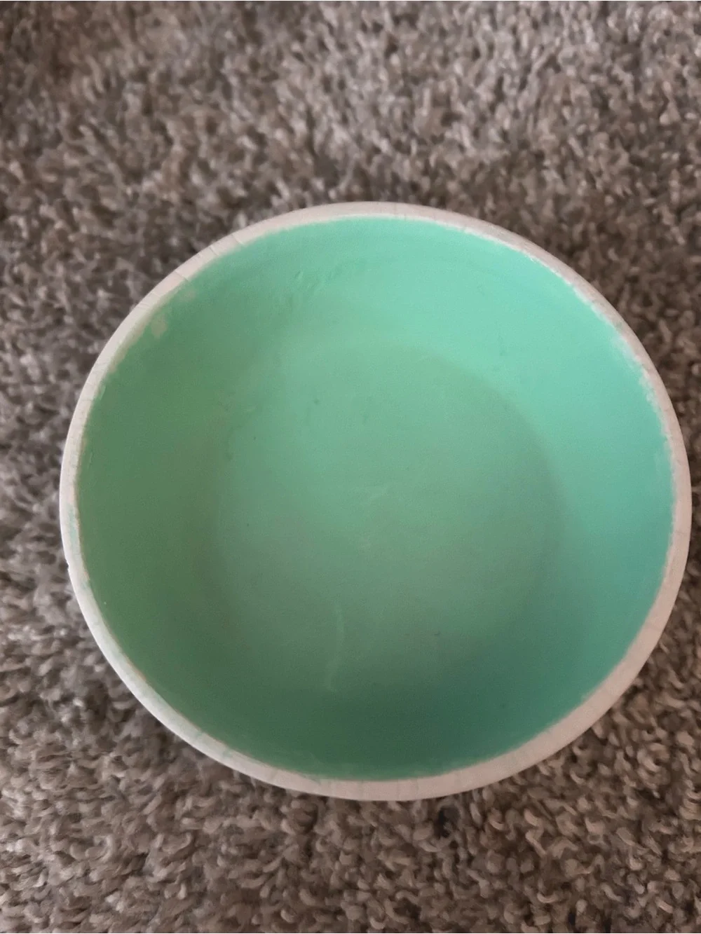 Ceramic Fruit Motif Trinket Box inside is Mint Green